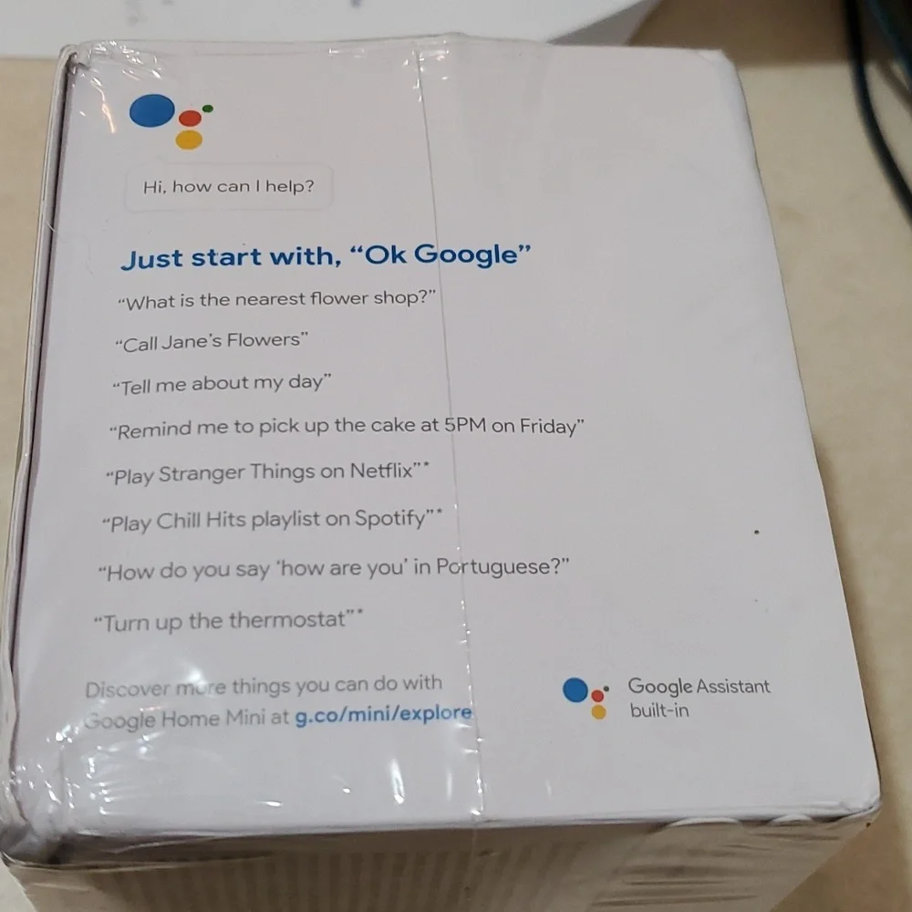 Google Home Mini, Charcoal 1st Gen, New in Box